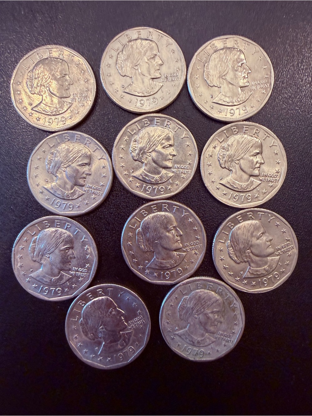 6-1979 Susan B Anthony Liberty P Dollars U.S. Coin Wide Rim on bottoms rare +